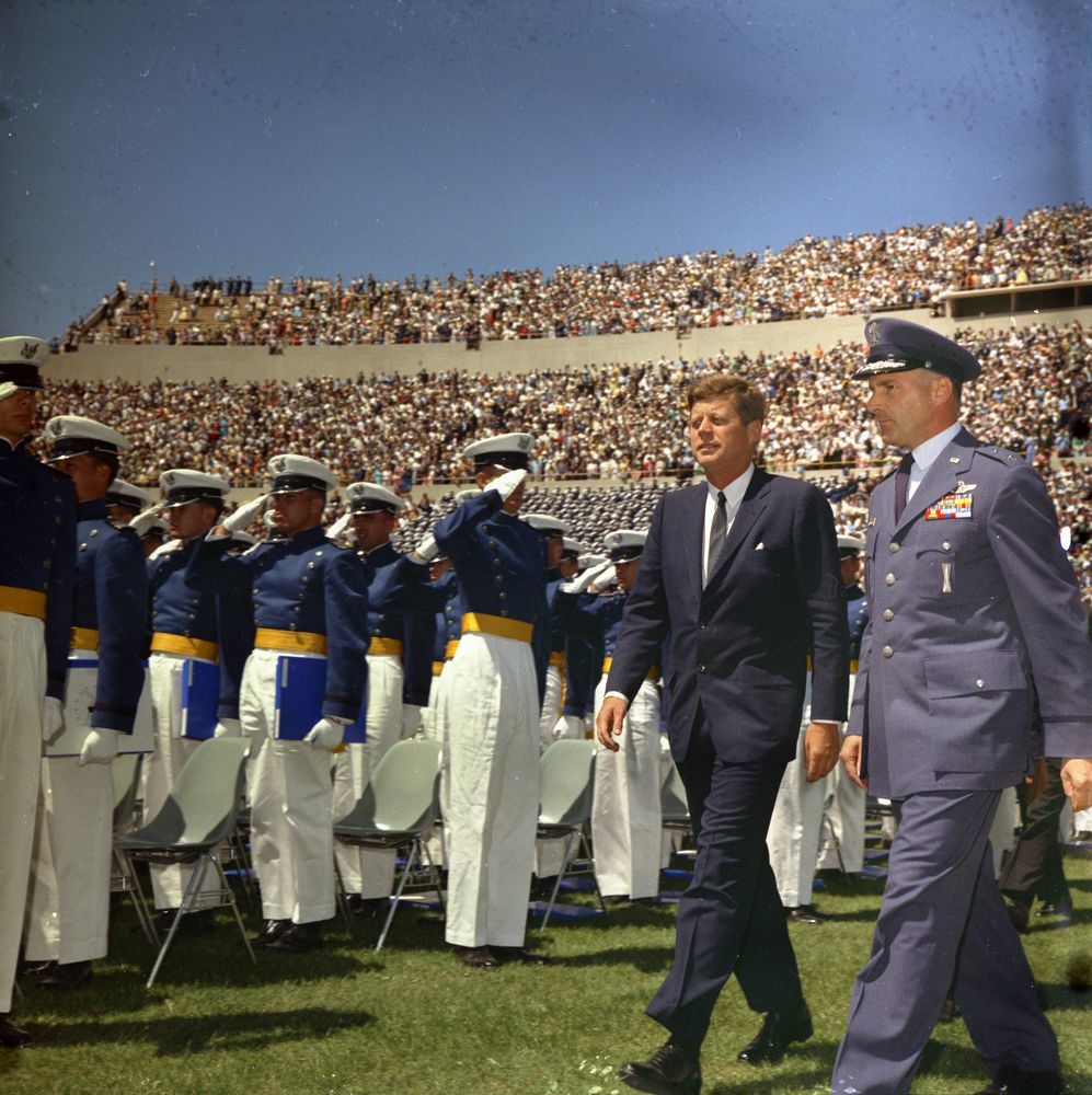 From the Sidelines John F. Kennedy delivered Air Force Academy