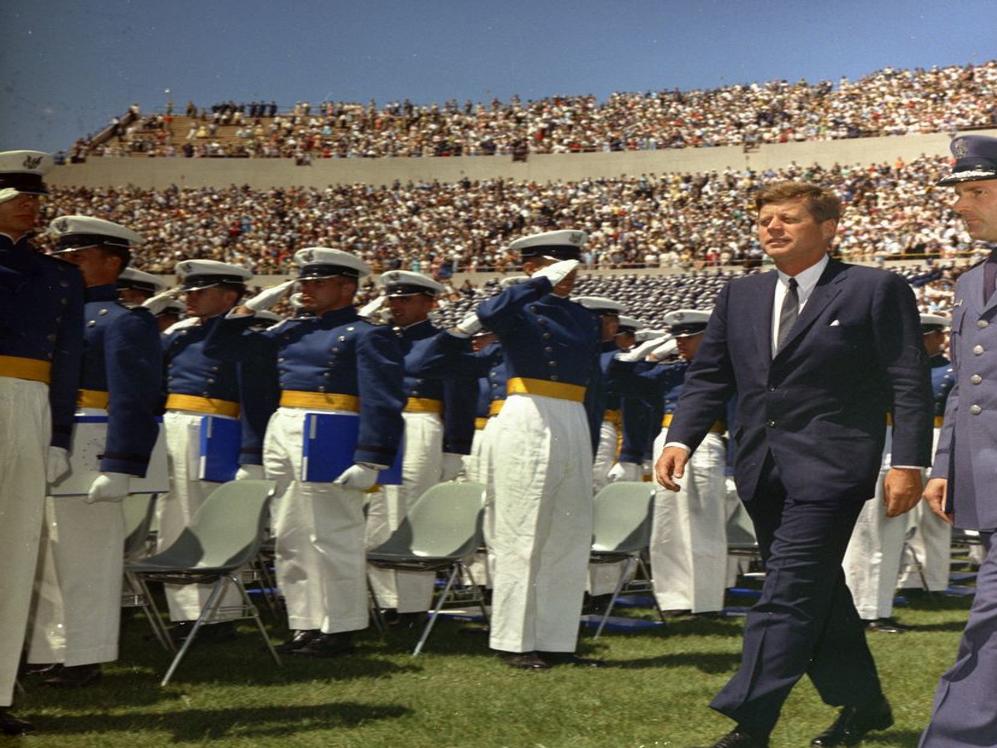 Opening Day of the 1961 Baseball Season, 1:10PM. President John F