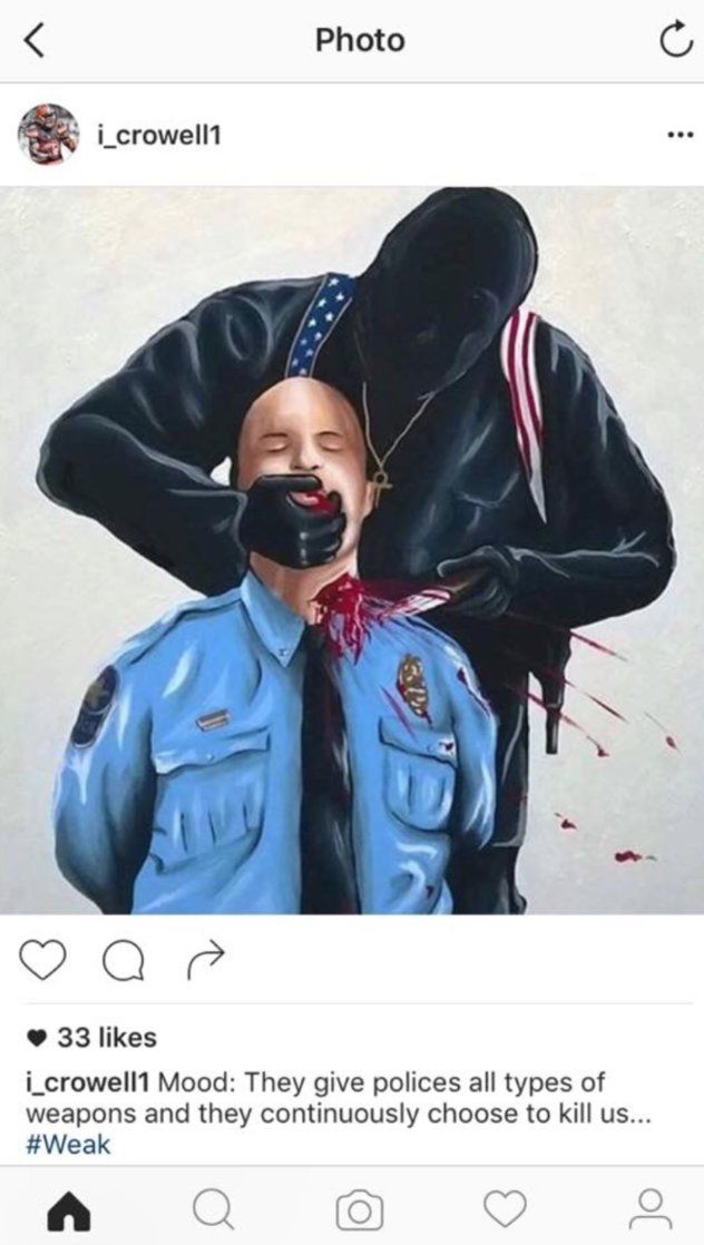 Nfl Player Posts Instagram Photo Showing Police Officers