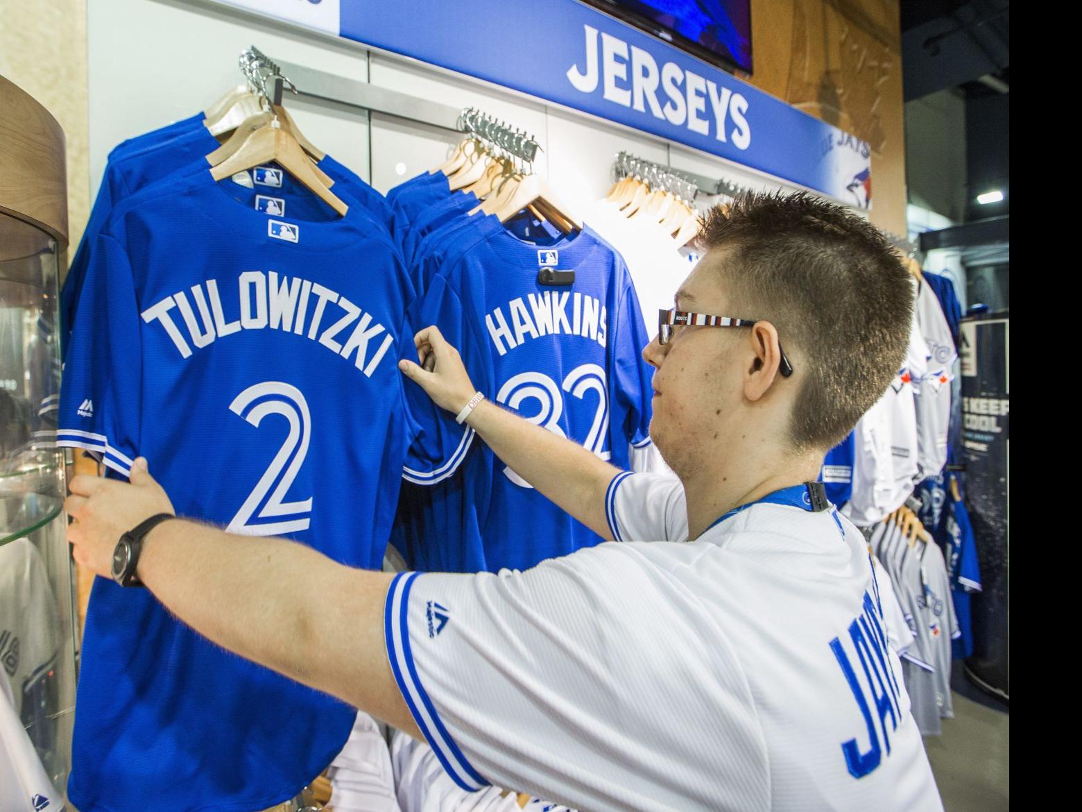 Men Toronto Blue Jays Sweatshirt # 2 Troy Tulowitzki jersey Blue