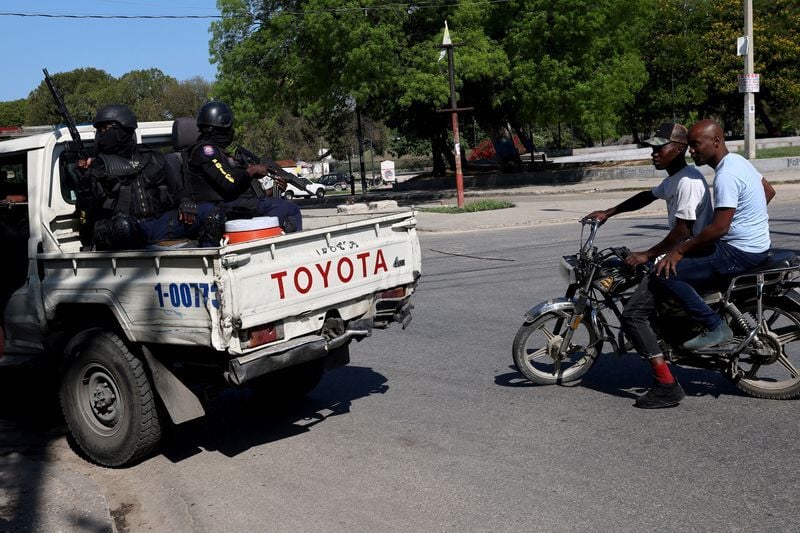 Law enforcement officers patrol amid ongoing gang violence, in Port-au ...