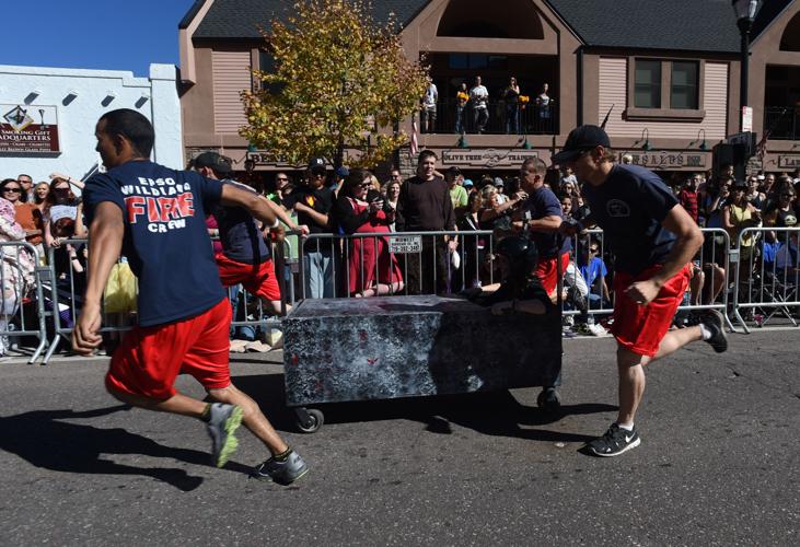 Thousands flocked to Manitou Springs on Saturday, October 25, 2014, for the annual Emma Crawford Coffin Races. The races started in 1995, but the story of Emma Crawford goes back to 1891 when she was buried at the top of Red Mountain above Manitou Sprin...