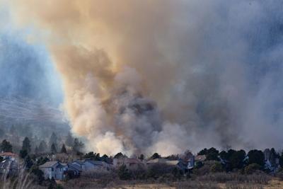 Fire burning near Bear Creek Regional Park in Colorado Springs (copy)