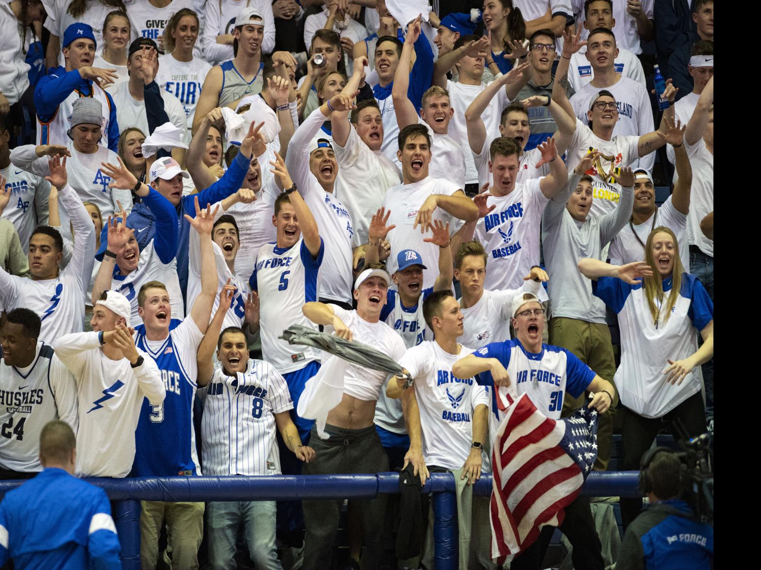 Air Force Men S Basketball Routs Touted Utah State In Front Of