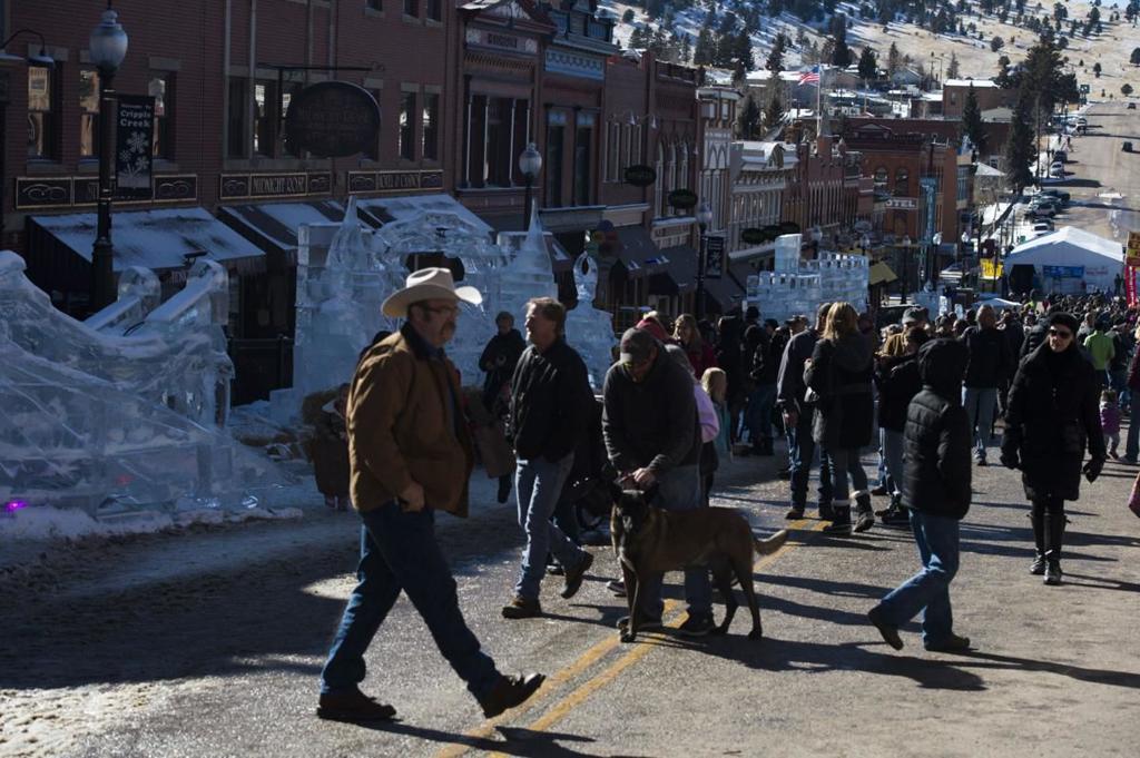Snow Sculptures Beer Frozen Corpses And Ski Joring Looking