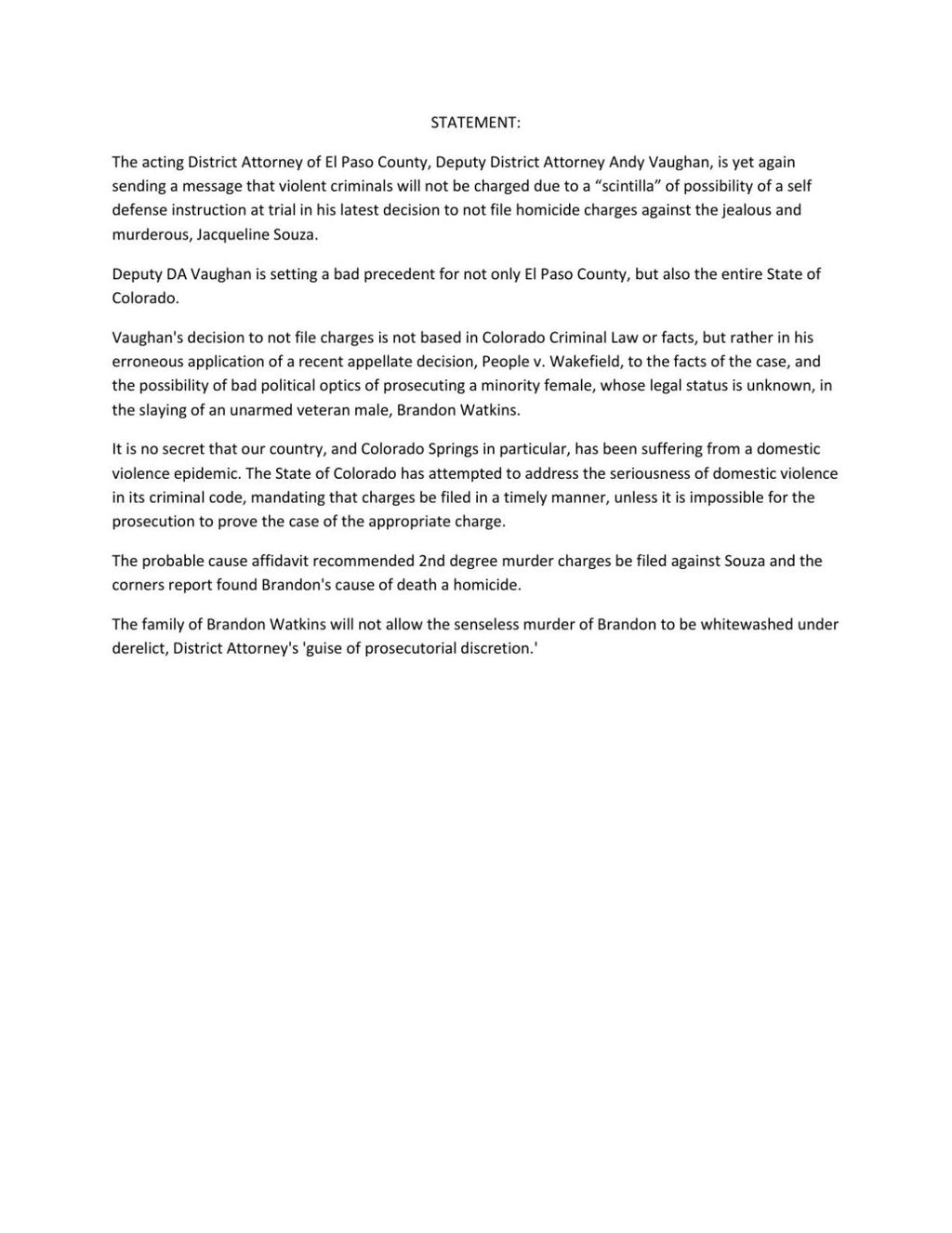 Homicide Victim S Family Accuses Da Of Whitewash For Apparent Decision Not To Charge Fiancee Colorado Springs News Gazette Com