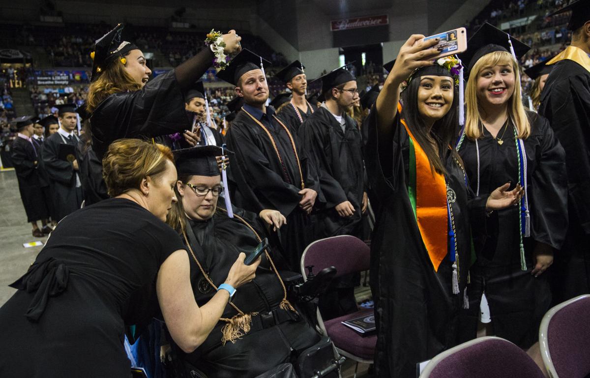 Highlights from the University of Colorado at Colorado Springs' morning commencement ceremonies Friday, May 12, 2017, at the Broadmoor World Arena in Colorado Springs. A record 1,532 students received their degrees this Spring. (The Gazette, Christian Murdock)