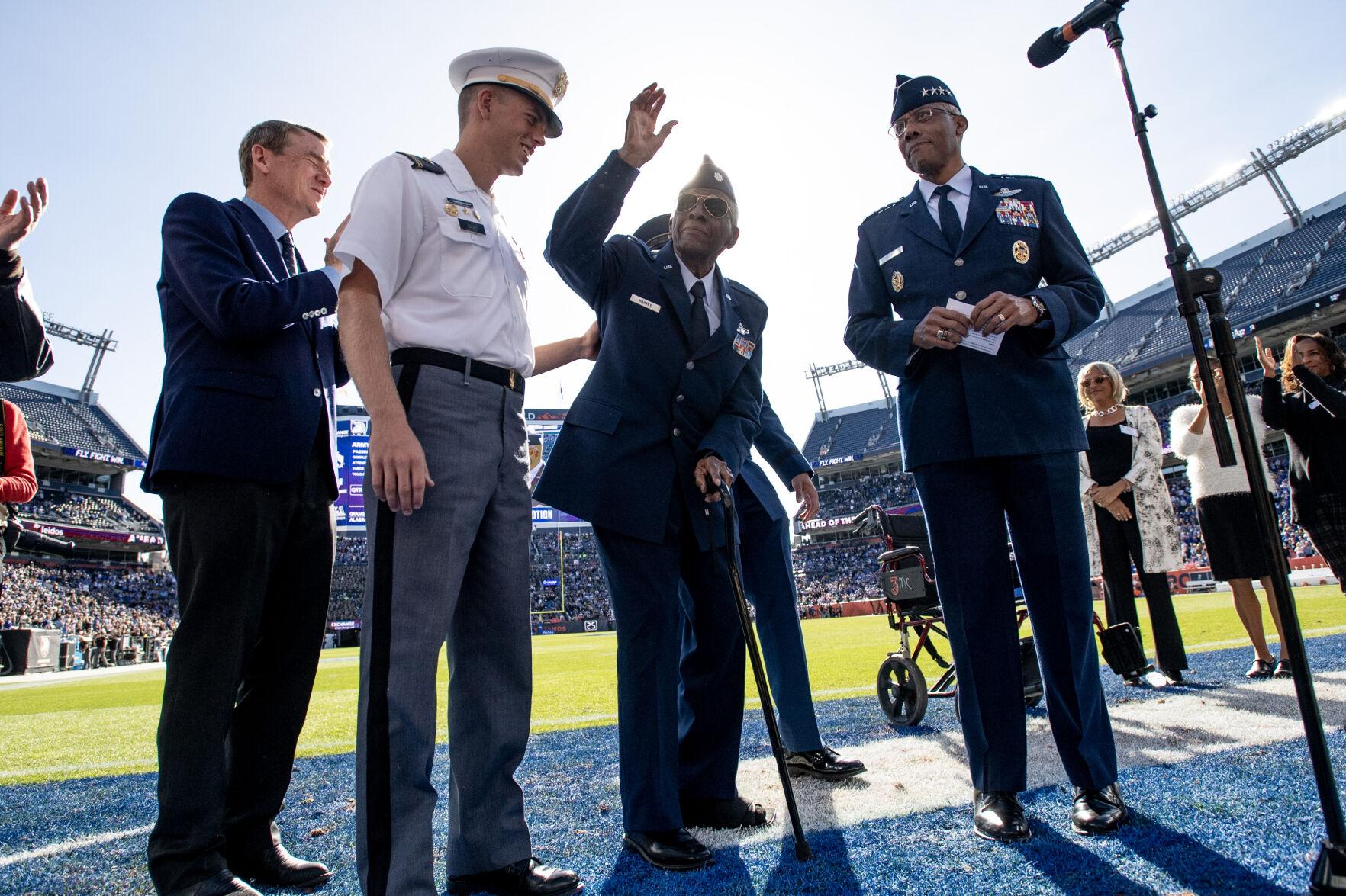 Tuskegee Airman honored at Army vs. Air Force game Military