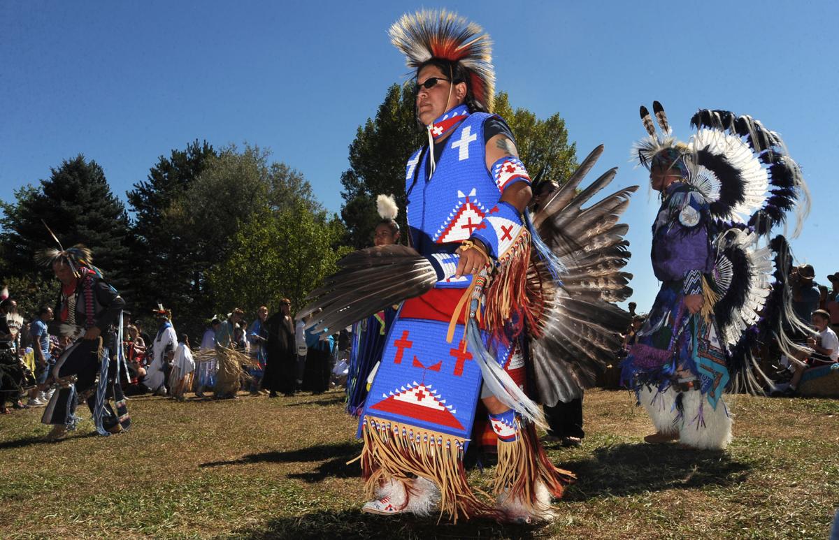 Yaqui indian Rick Medina dances during the Traditional Pow Wow at Garden of the Gods Saturday, Sept. 25, 2010. It was the first pow at Rock Ledge Ranch in 36 years. Medina lives in Manitou Springs. (The Gazette, Christian Murdock)