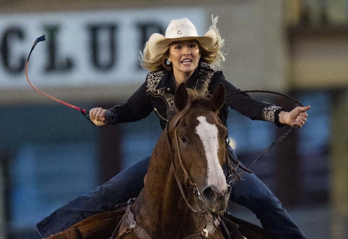 Colorado Springs Grace Hill Barrel Races As Youngest Rider At Pikes Peak Or Bust Rodeo Sports Coverage Gazette Com
