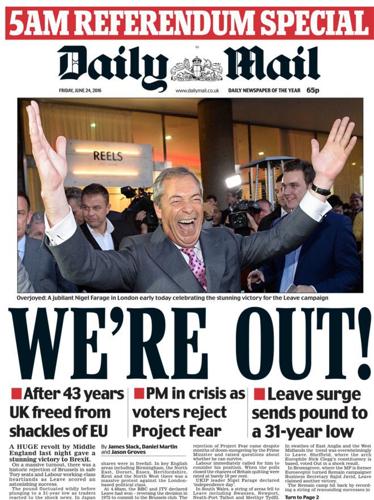 English newspapers have fun with Brexit