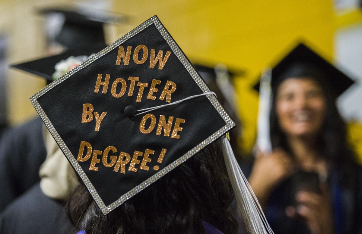 Highlights from the University of Colorado at Colorado Springs' morning commencement ceremonies Friday, May 12, 2017, at the Broadmoor World Arena in Colorado Springs. A record 1,532 students received their degrees this Spring. (The Gazette, Christian Murdock)