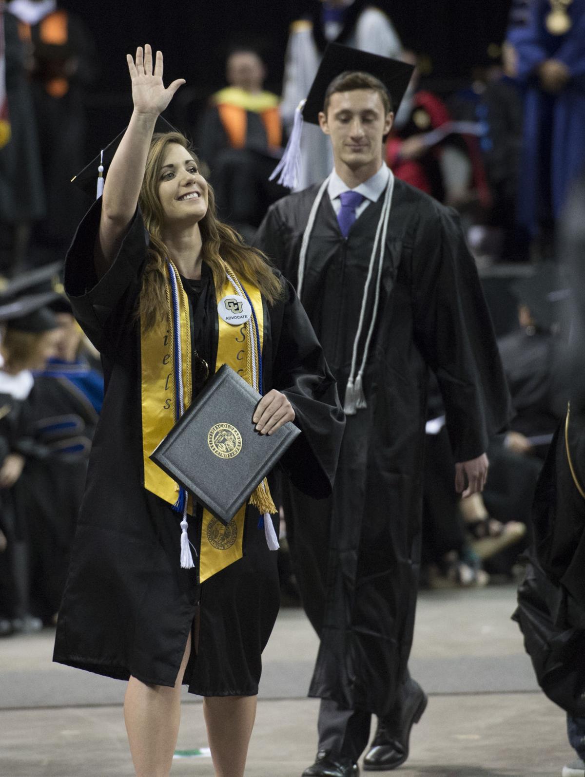 Highlights from the University of Colorado at Colorado Springs' morning commencement ceremonies Friday, May 12, 2017, at the Broadmoor World Arena in Colorado Springs. A record 1,532 students received their degrees this Spring. (The Gazette, Christian Murdock)