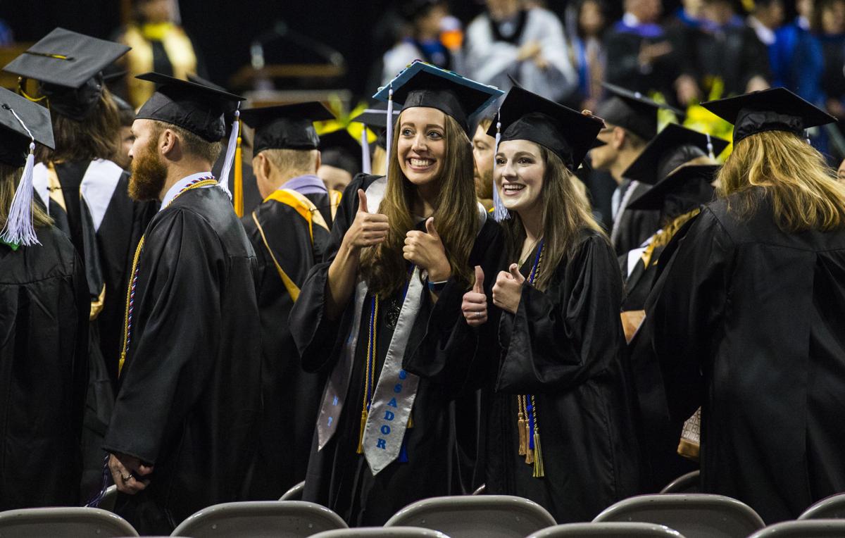 Highlights from the University of Colorado at Colorado Springs' morning commencement ceremonies Friday, May 12, 2017, at the Broadmoor World Arena in Colorado Springs. A record 1,532 students received their degrees this Spring. (The Gazette, Christian Murdock)