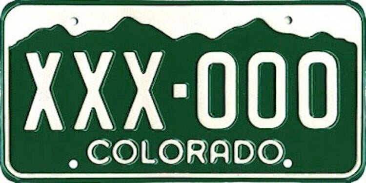 Here are 5 looks for Colorado's license plate over the previous 60