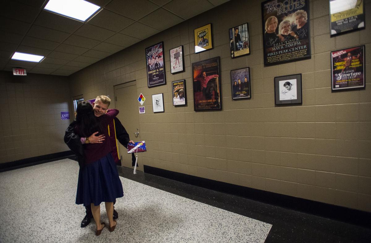 Highlights from the University of Colorado at Colorado Springs' morning commencement ceremonies Friday, May 12, 2017, at the Broadmoor World Arena in Colorado Springs. A record 1,532 students received their degrees this Spring. (The Gazette, Christian Murdock)