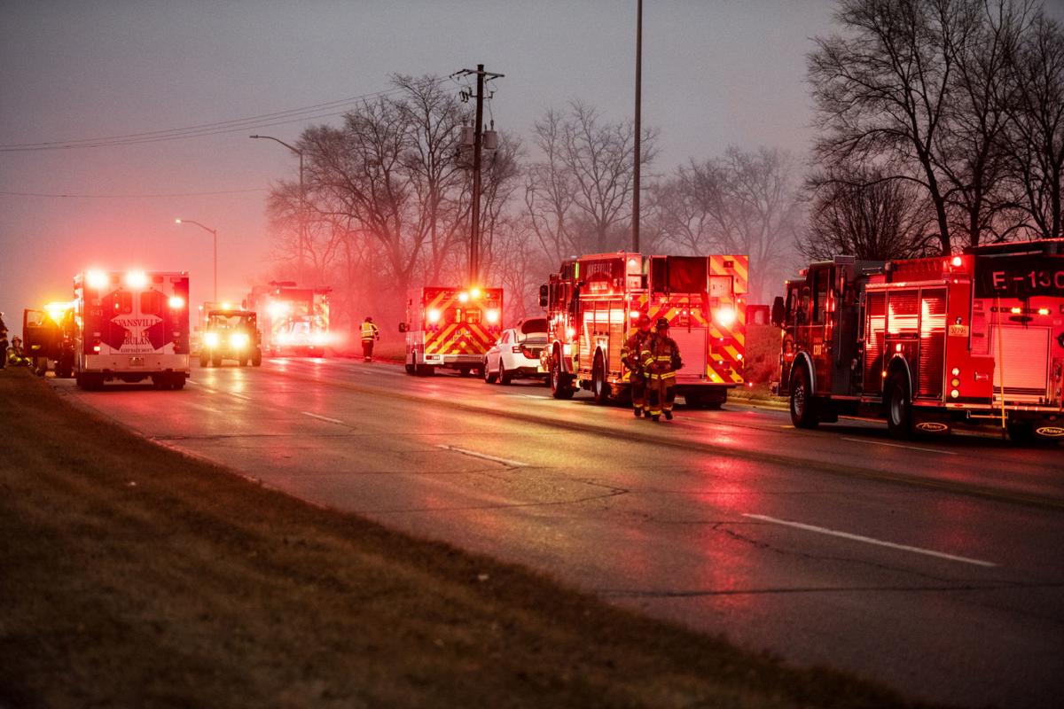 Janesville firefighters working on recycling center fire No Meter