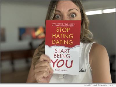 Book Cover: Stop Hating Dating, Start Being YOU by author Sarah van Eck.