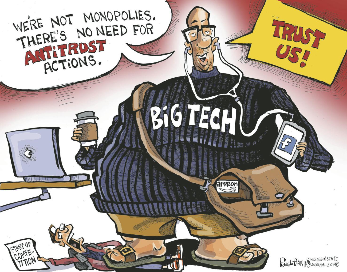 Trust Big Tech? Political cartoons