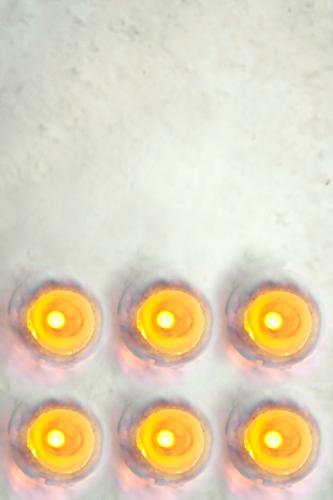 Candles in snow
