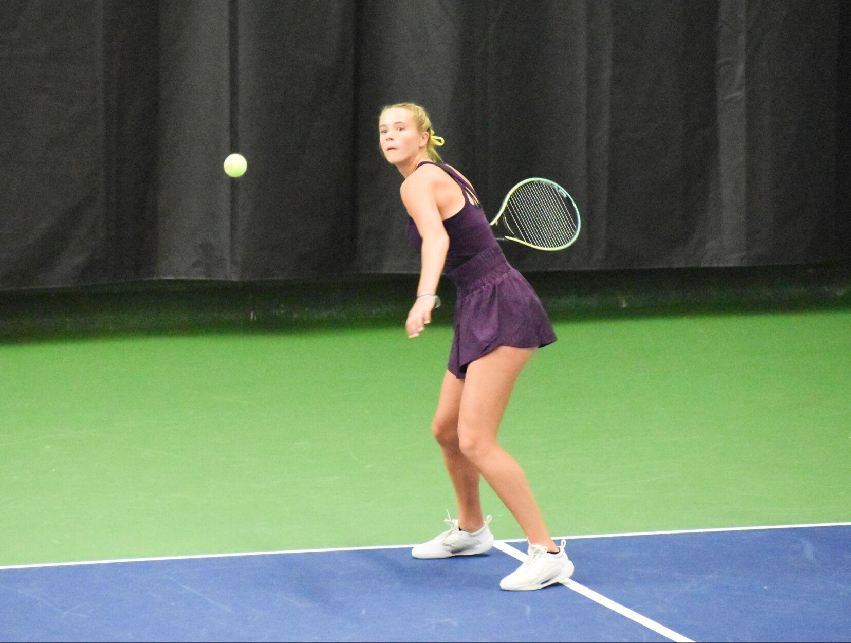 Elkhorn's Parker Christensen, the newly crowned state girls tennis