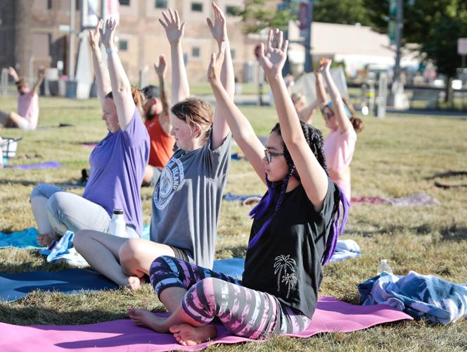 Yoga for good Weekly series in downtown Janesville fundraises for Rock