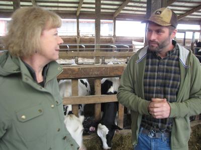 Sen. Baldwin visits Hallie farm