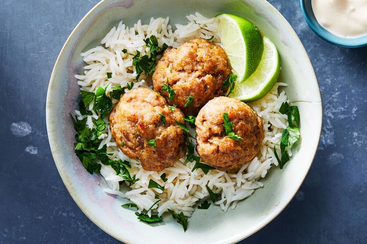 Pork meatballs with ginger and fish sauce