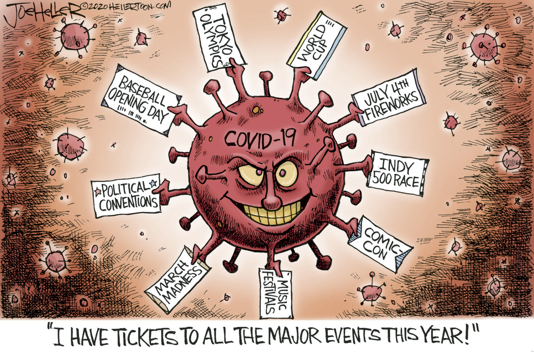 COVID-19 Coming To An Event Near You | Political Cartoons | Gazettextra.com