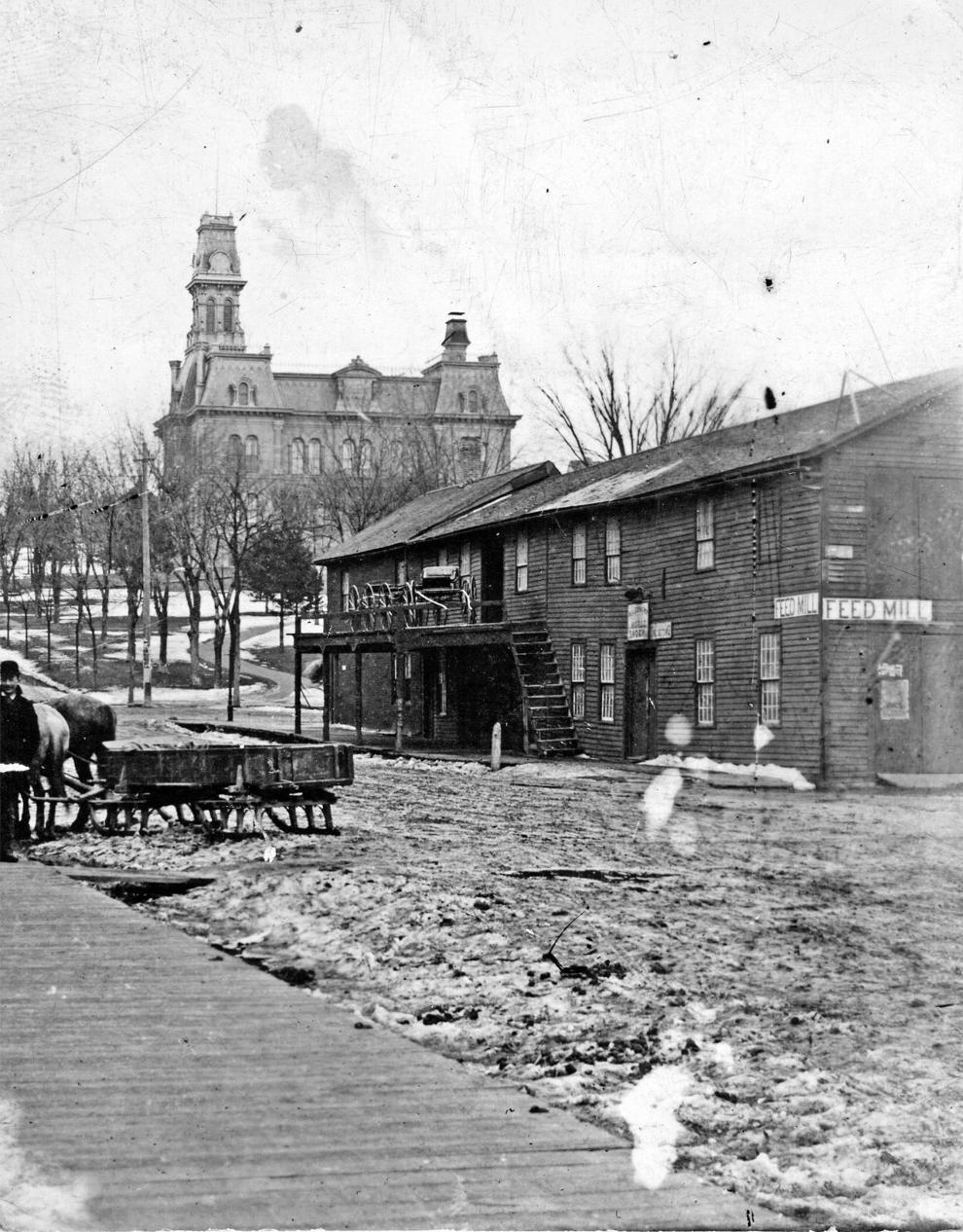 Then and Now Atwood's hardware store on Main and Court streets Then