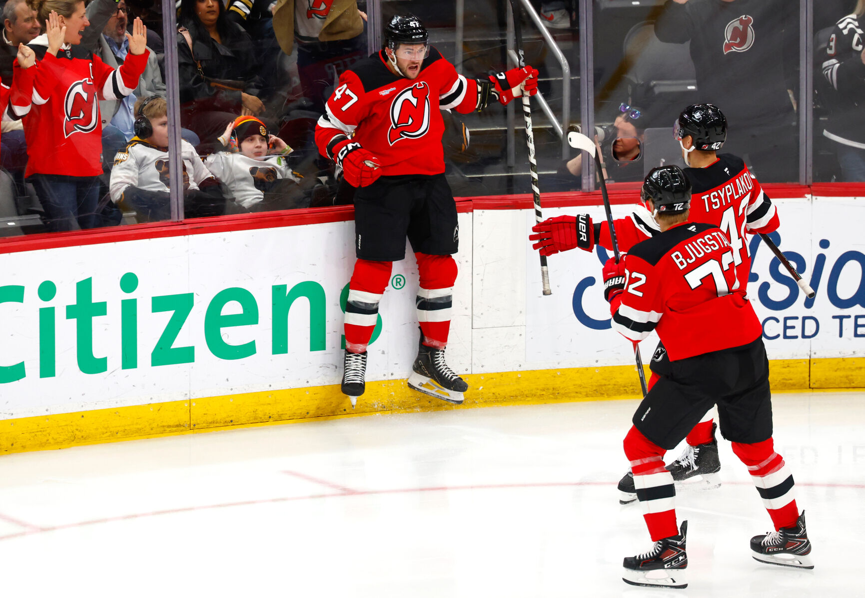 Jack Hughes and Connor Brown lead the Devils past the Rangers, 6-3 ...