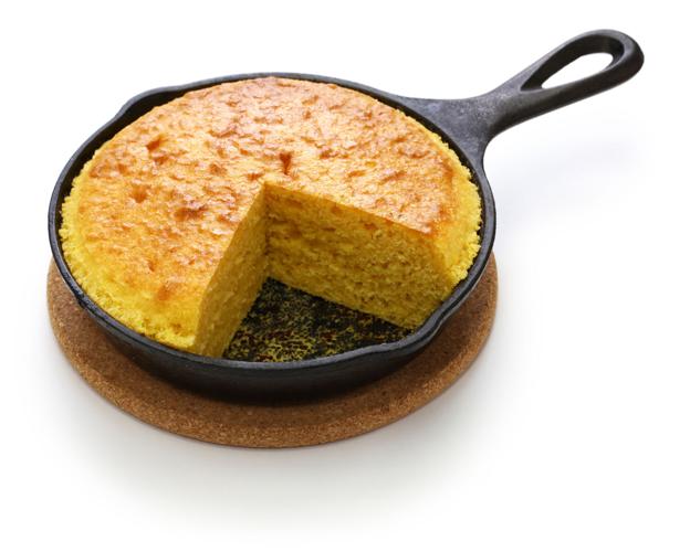 Cornbread in skillet