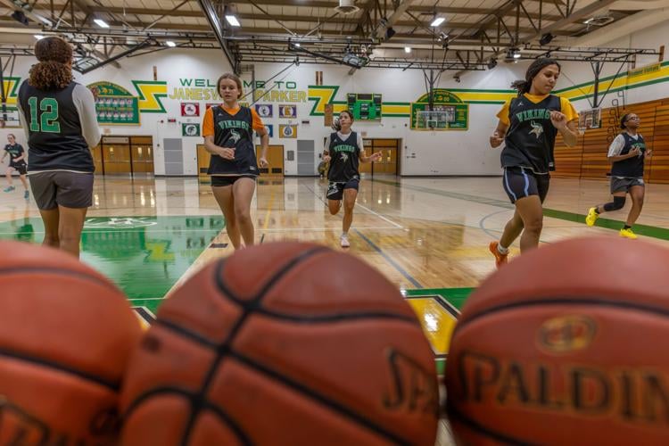 241119 Drills with basketballs in front