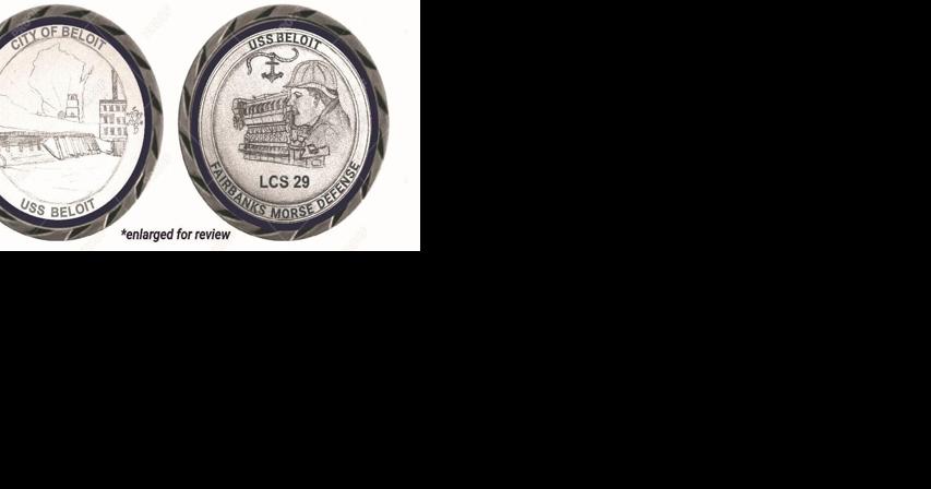 Beloit artists deign challenge coin for USS Beloit mast stepping ceremony - Vimarsana News