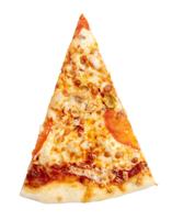 Slice Of Pizza Isolated On A White Background. National Food Of Italy