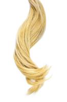 Beautiful Blond Hair, Isolated On White Background. Long Blonde Hair Tail, Healthy Hair, Design Elem