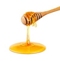 Honey Dripping Isolated On A White Background, Dripped Honey, Honey Dipper