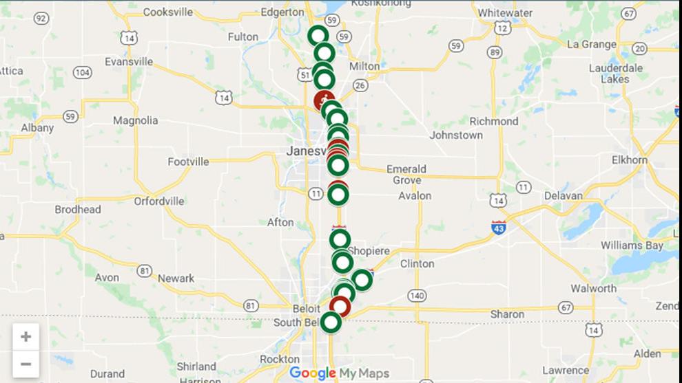 Map Road Closures Caused By Interstate 90 39 Construction No Meter Gazettextra Com