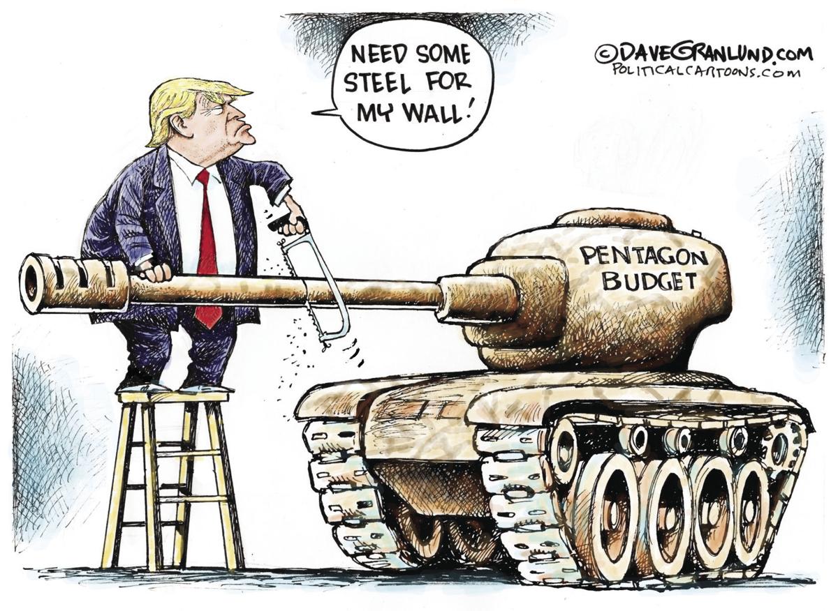 Trump finds way to build his wall Political cartoons