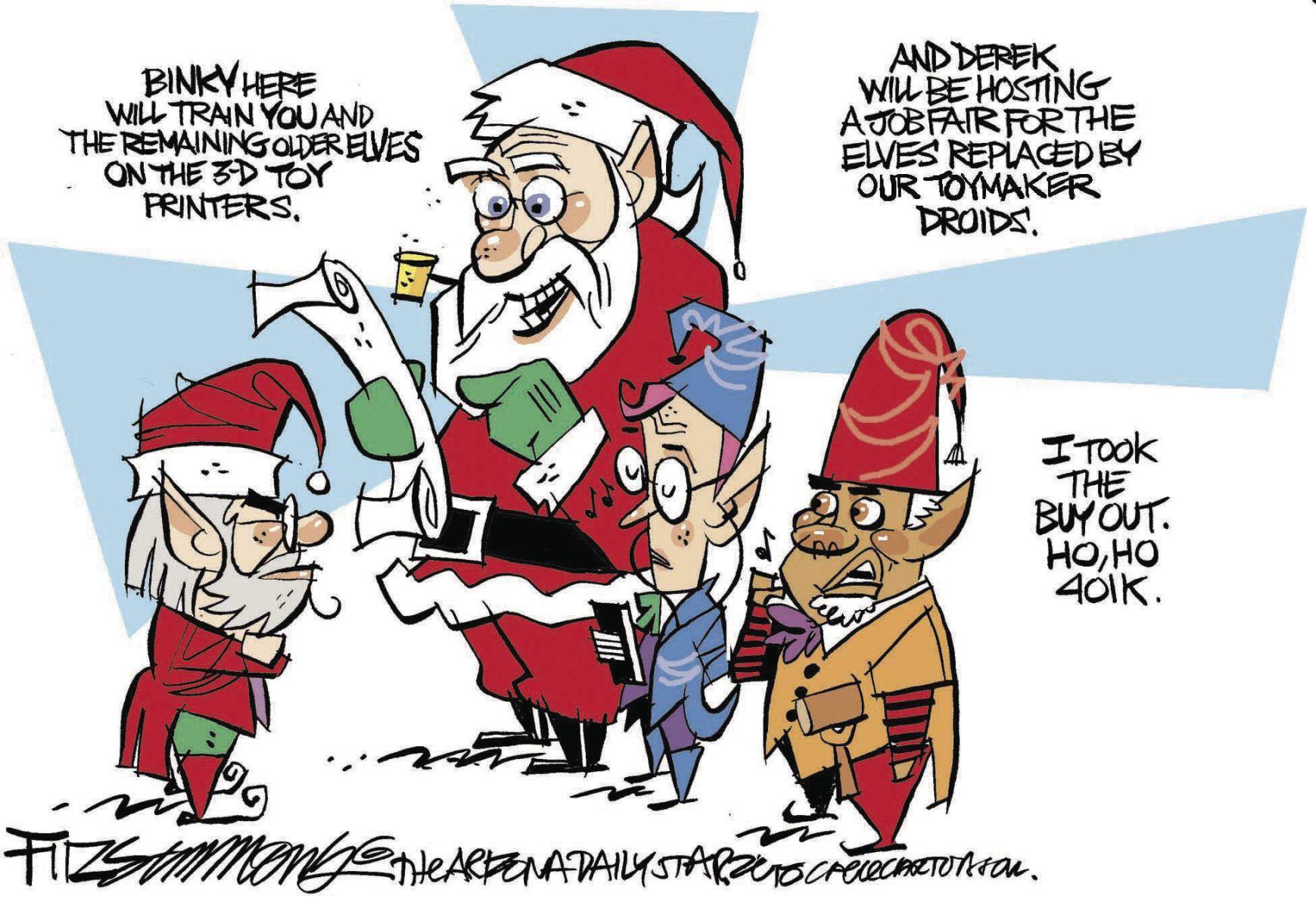 Elves fall on hard times | Political cartoons | gazettextra.com