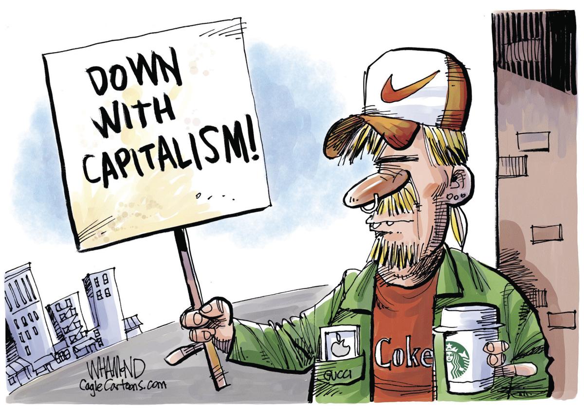 Down with capitalism, says the millennial | Political cartoons