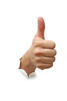 Hand success sign
