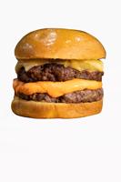 Hamburger Isolated On A White Background. Cheeseburger.