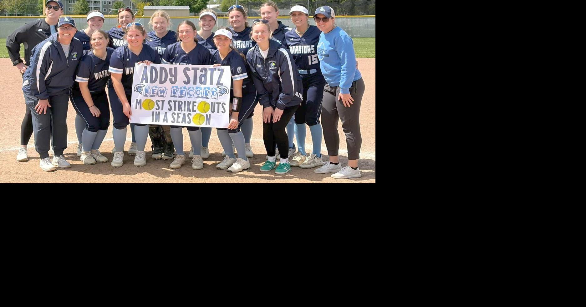 Softball: Statz breaks single-season strikeout mark as Lakeside wins ...