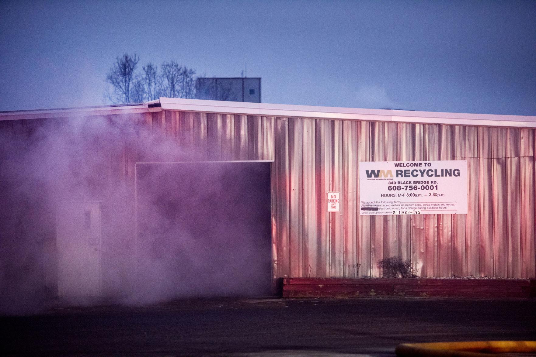 Cause of Janesville recycling center fire unknown, under investigation