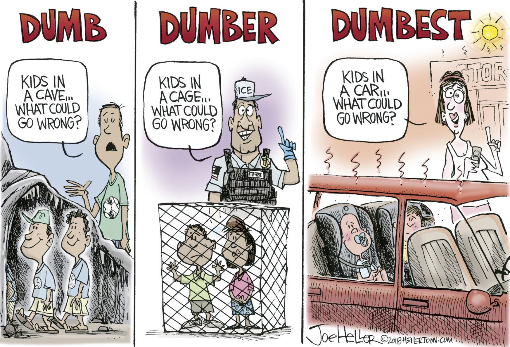 Dumb, dumber, dumbest Political cartoons