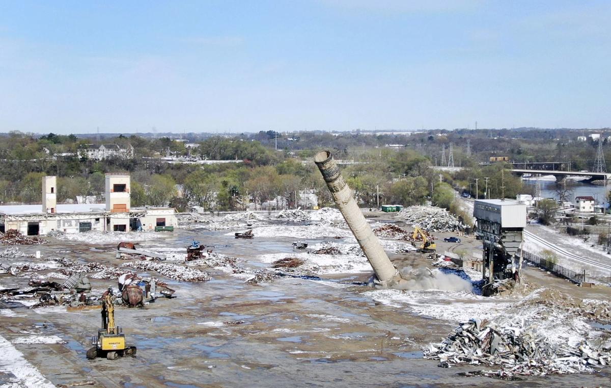 Smokestack falls at Janesville GM site Local News