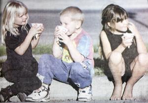Histories: Children enjoy a sweet treat as summer comes to an end in 1997