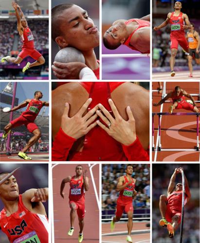 Which sports are in the Olympic decathlon?