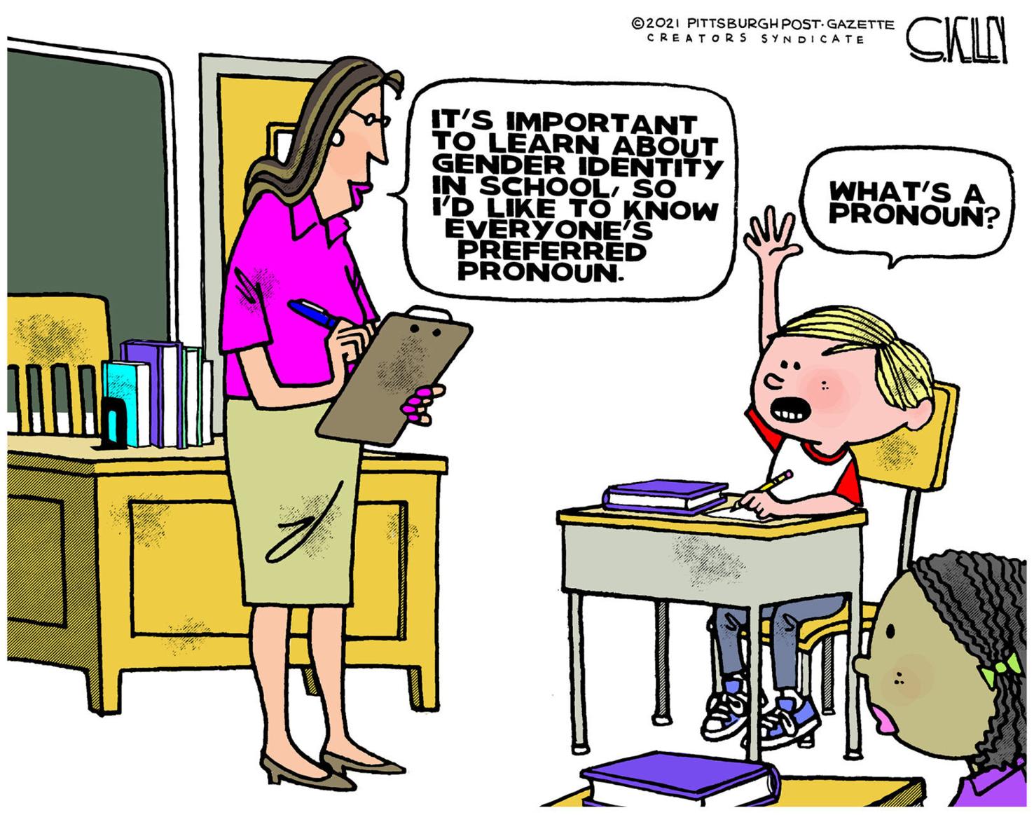 What's a pronoun? Editorial Cartoons